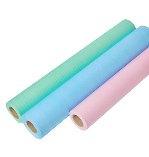 Китай Laminated Paper Film Roll Degradable Examination Bed Sheet Paper Film Roll Couch/Table Pad Производитель
