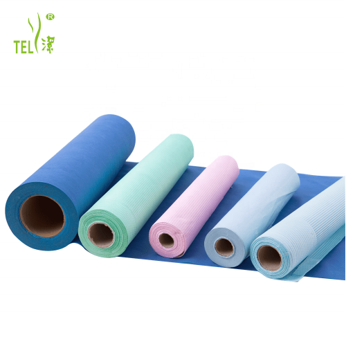 Китай Telijie Disposable Bed Sheet Roll, Paper + PE Film Composite, Class I Medical Device, Non-Sterile CE/ISO13485 Certified, 30*30/30*40/40*40cm Производитель