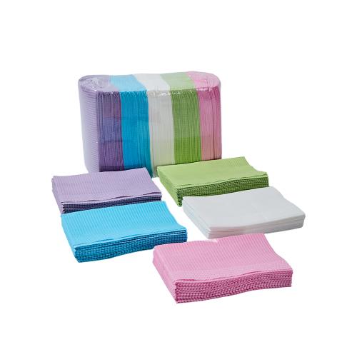 Китай Telijie Disposable Dental Bibs / Patient Napkins – 50×60cm, 2-Ply Paper + 1-Ply PE Film Производитель