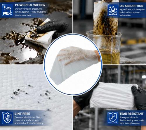 industrial paper towels;industrial wiping paper;heavy duty paper towels;industrial shop towels;heavy duty shop wipers;industrial cleaning towels