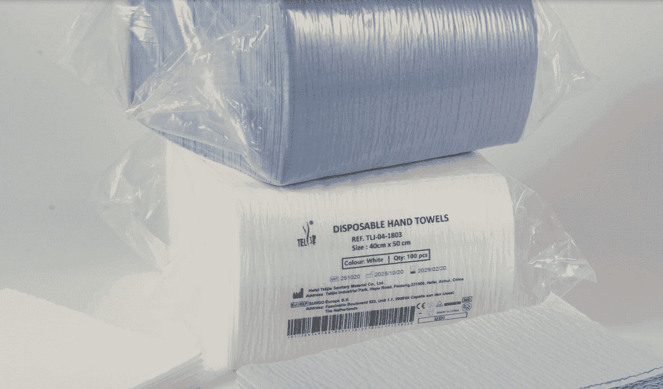 Одноразовые хирургические бумажные полотенца для рук, армированные армирующей сеткой, 40*50 см, 3/4 слоя.