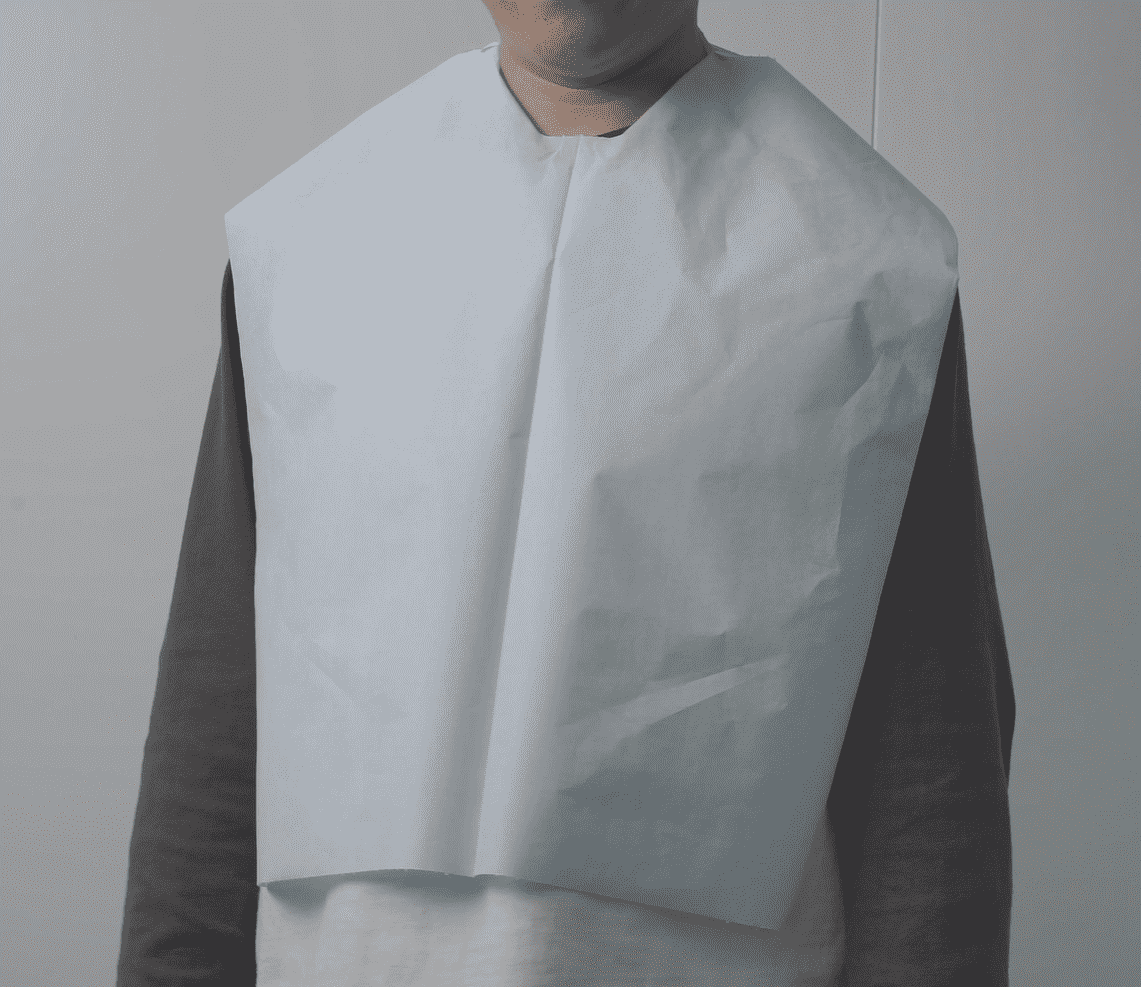 Одноразовые водонепроницаемые фартуки-нагрудники для взрослых (мужчин и женщин)