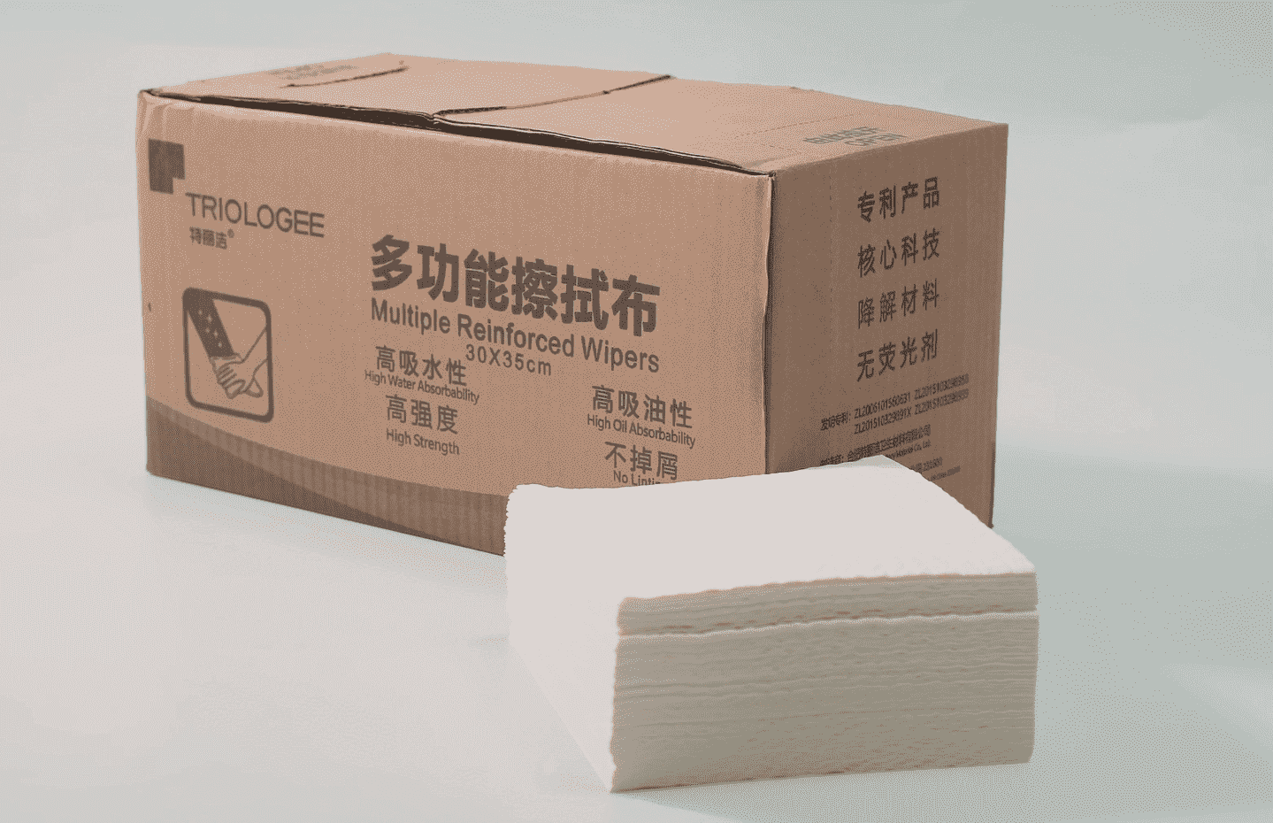 Впитывающие стерильные 4-слойные бумажные полотенца в рулоне с армированием сеткой, промышленные чистящие салфетки, медицинские салфетки.